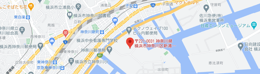 本社・神奈川新町オフィスの地図
